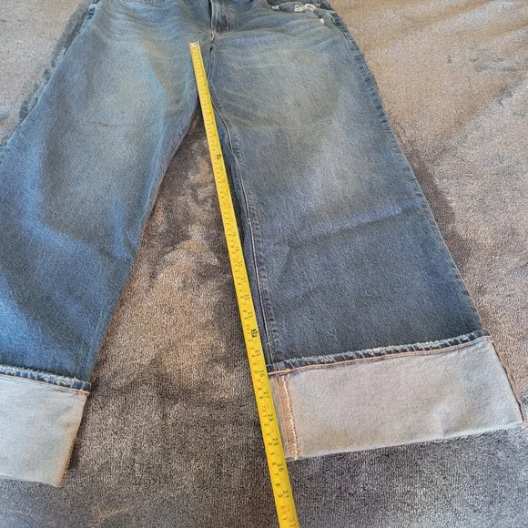 American Eagle Outfitters Mid Blue Wide Leg Jeans - Picture 4 of 6